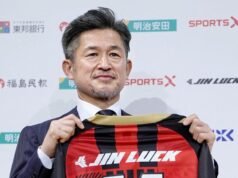 La leggenda del calcio giapponese “King Kazu”, 59 anni, segna il primo gol in quattro anni