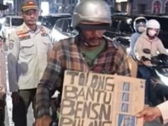 Un giovane che chiedeva soldi usando il metodo della mancanza di benzina a Kelapa Gading è stato arrestato e portato in un istituto sociale