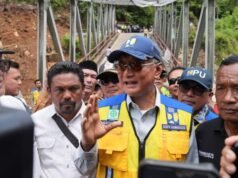 Il ministro dei Lavori pubblici, Dody, conferma che annullerà la sua visita negli Stati Uniti, scegliendo di visitare il ponte Enang-Enang ad Aceh