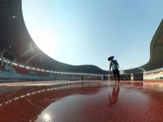 Il tetto dello Stadio Pakansari è stato danneggiato dal vento, ora è pronto per ospitare la partita della Nazionale indonesiana nella AFF Cup 2026