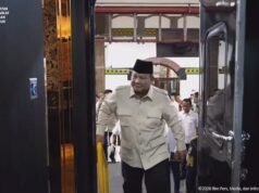 Il momento di Prabowo per provare il treno di lusso Nusantara Explorer da Semarang a Batang