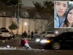 Un idiota che fa le ciambelle schiaccia la propria ragazza mentre vola dall’auto in un video selvaggio