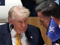 Trump alla NATO stava per piangere, ma all’uscita dal forum è successa una cosa divertente