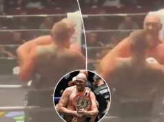 Tyson Fury sembra baciare l’avversario a metà partita in una scena selvaggia