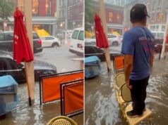 Un video scioccante mostra le strade di Soho sott’acqua mentre New York viene colpita da forti piogge e inondazioni improvvise