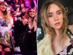 Suki Waterhouse indossa fiori e piume per la cena di prova del matrimonio di Taylor Swift e Travis Kelce