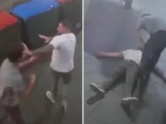 Violenta aggressione per strada ripresa dalle telecamere di sorveglianza mentre i passanti intervengono: «Guarda cosa hai fatto!»