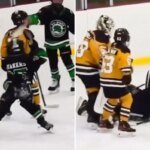 Una giovane stella dell’hockey su ghiaccio attacca un giocatore rivale, scatenando reazioni negative e chiedendo il divieto permanente