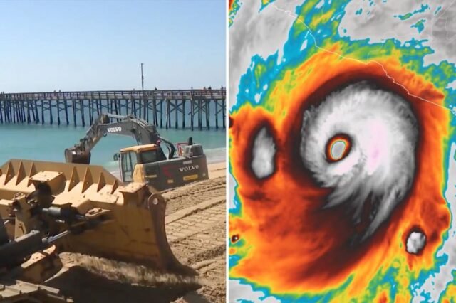 Le città costiere della California si arrampicano mentre un colossale uragano attraversa il Pacifico, dichiarata emergenza Le città costiere della California si arrampicano mentre un colossale uragano attraversa il Pacifico, dichiarata emergenza