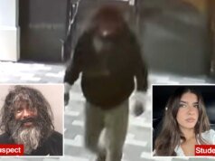 Una terrificante foto segnaletica mostra un senzatetto che ha inseguito una studentessa universitaria della California nel suo appartamento
