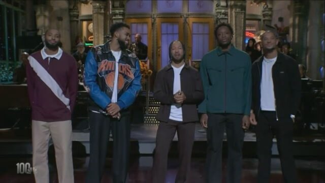 ‘SNL’: Jalen Brunson e i compagni di squadra dei Knicks ridono durante il monologo di domande e risposte del campionato NBA