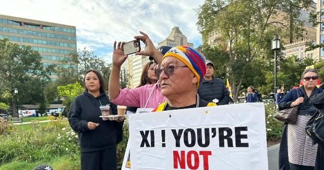 Guarda dal vivo: i manifestanti si riuniscono a Washington per protestare contro la visita cinese di Xi Jinping Guarda dal vivo: i manifestanti si riuniscono a Washington per protestare contro la visita cinese di Xi Jinping