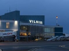 L’aeroporto lituano è stato chiuso dall’allerta dei droni dopo che i russi hanno preso di mira un aereo ucraino con una bomba volante telecomandata sulla pista tedesca