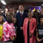 Il principe William “sbalordito” dai giovani studiosi neri in visita di beneficenza con The Amos Bursary