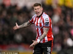 Derry City STRAPPA Il contratto di James McClean: il ritorno da incubo del calciatore di protesta di Poppy al club d’infanzia giunge al termine tra le affermazioni che era “permanentemente inabile”