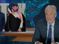 Jon Stewart stordisce il pubblico del Daily Show gridando al principe ereditario saudita investitore di Skydance