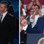 Kimmel cerca di padroneggiare il gesto che Trump ha fatto mentre osservava Nicki Minaj