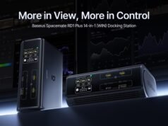Spacemate RD1 Plus di Baseus è un dock 14 in 1 che funziona in piano su una scrivania o in posizione verticale