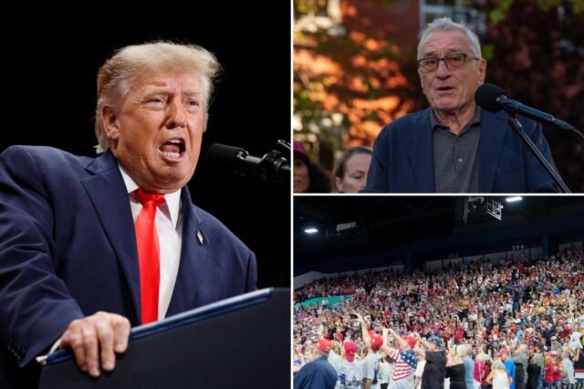 Trump si scaglia contro l'”idiota” Robert De Niro e riflette sui crediti d’imposta di Hollywood durante il raduno di Daytona Beach Trump si scaglia contro l'”idiota” Robert De Niro e riflette sui crediti d’imposta di Hollywood durante il raduno di Daytona Beach