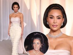 Kim Kardashian interpreta Elizabeth Taylor sul tappeto rosso del Gala 2026 dell’Academy Museum